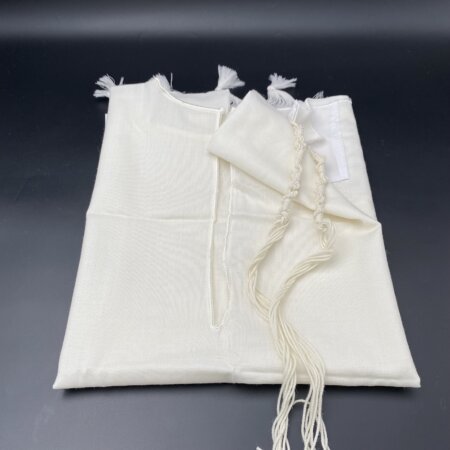 ציצית 100% כותנה פתיל תכלת- עבודת יד