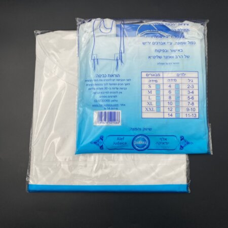 ציצית 100% כותנה פתיל תכלת- עבודת יד