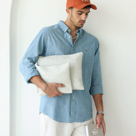 כיסויים לטלית ולתפילין דגם יונתן צבע אבן