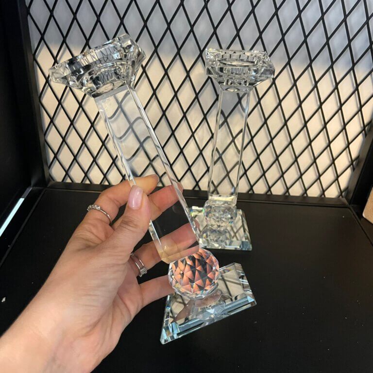 פמוטים קריסטל מהודרים 20 ס"מ פמוטים קריסטל מהודרים 20 ס"מ