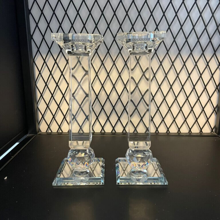 פמוטים קריסטל מהודרים 20 ס"מ