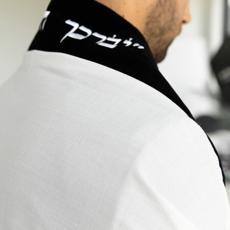 טלית צמר- עטרה קטיפה צבע שחור "יברכך"