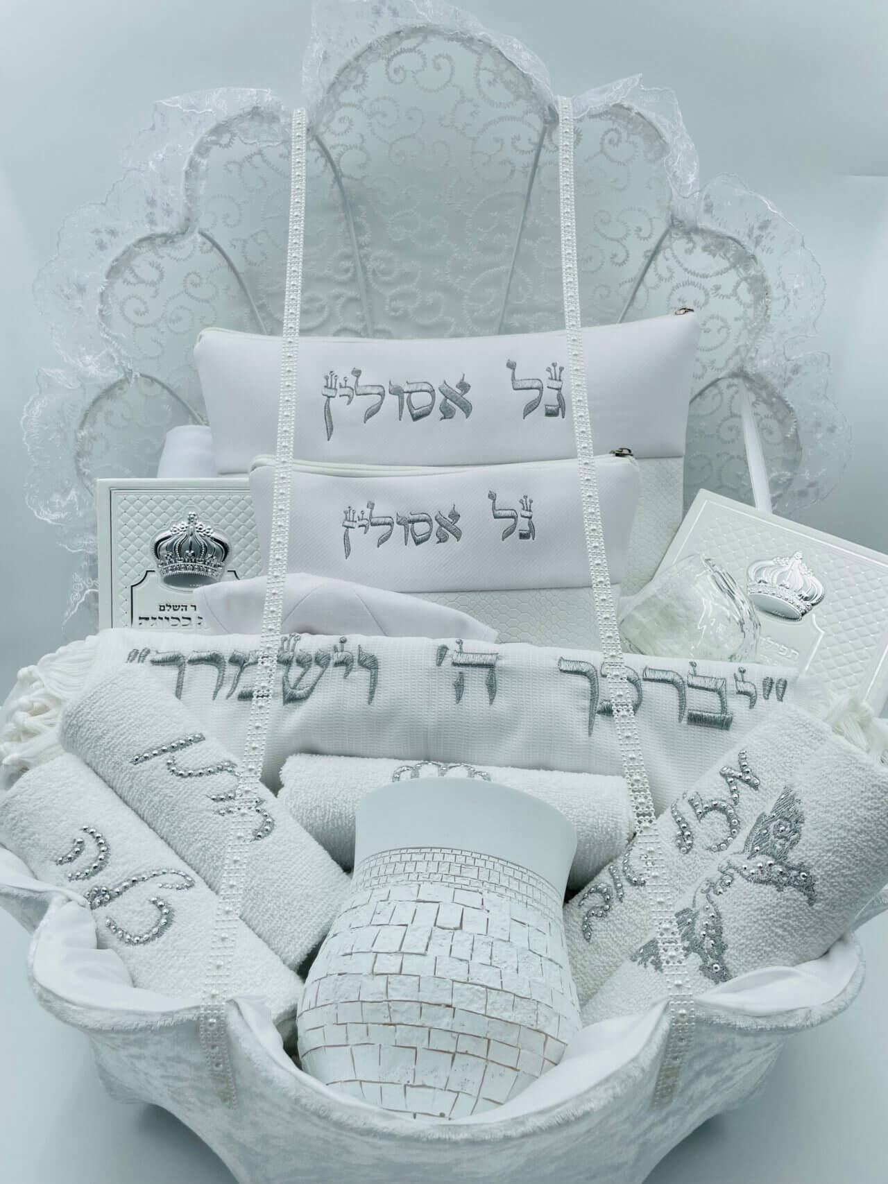 סלסלה צדפה מפוארת- דגם גל