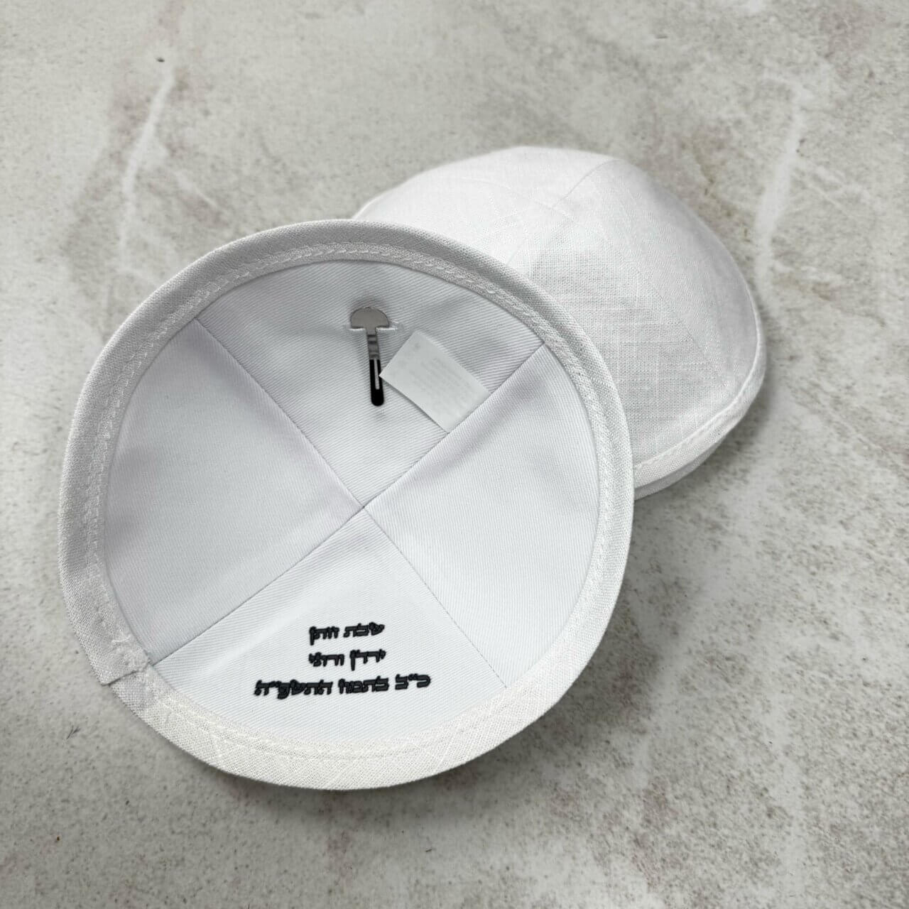 כיפות פשתן במגוון צבעים כולל הקדשה פנימית 50 יח'