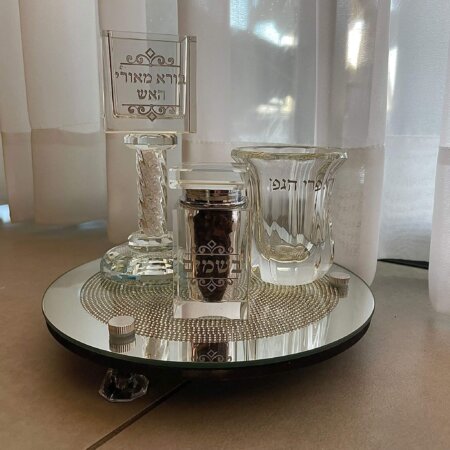 סט הבדלה מהודר מקריסטל סט הבדלה מהודר מקריסטל