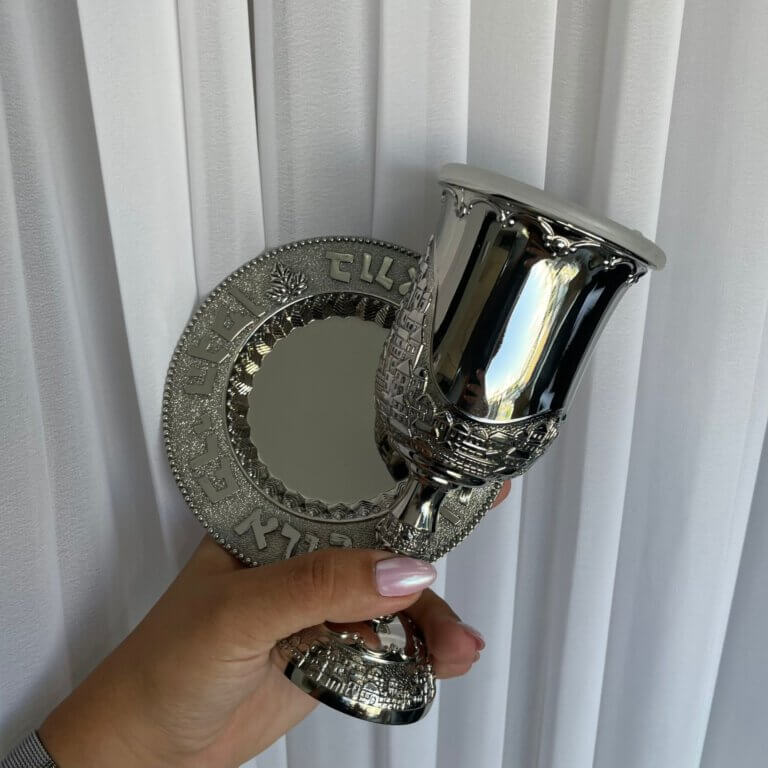 גביע קידוש- דגם ירושלים כסף