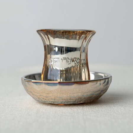 כוס קידוש קריסטל זהב "בורא פרי" גבי