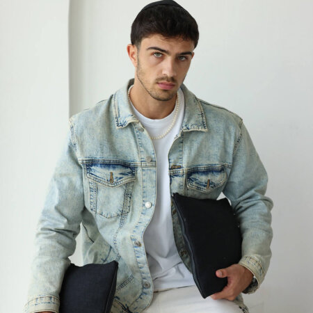 מארז סט כיסויים דגם ISRAEL שחור + סידור עבודת השם