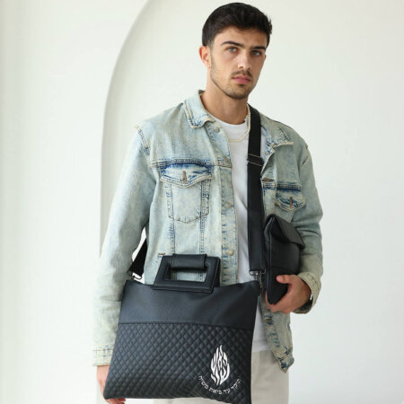 סט תיקים לטלית ולתפילין דגם האש שלי