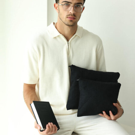 מארז סט כיסויים דגם HOME שחור + סידור קלאסי