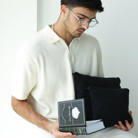 מארז סט כיסויים דגם HOME שחור + סידור עבודת השם