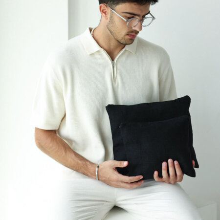 מארז סט כיסויים דגם HOME שחור + סידור עבודת השם