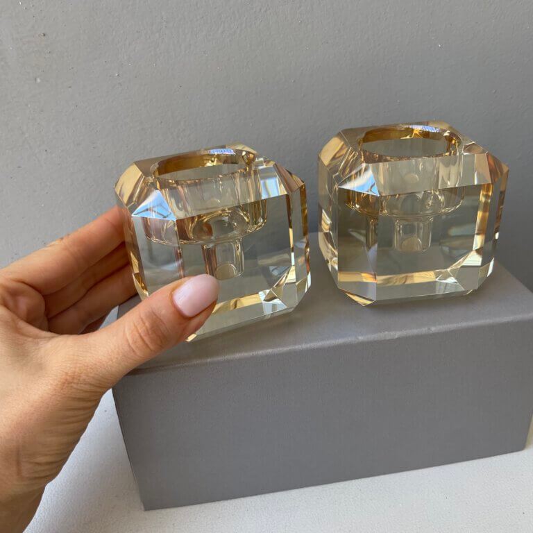 פמוטים יהלום קלאסי מוזהב פמוטים יהלום קלאסי מוזהב