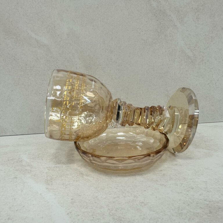 גביע קידוש קריסטל גוון זהב "נהרות"