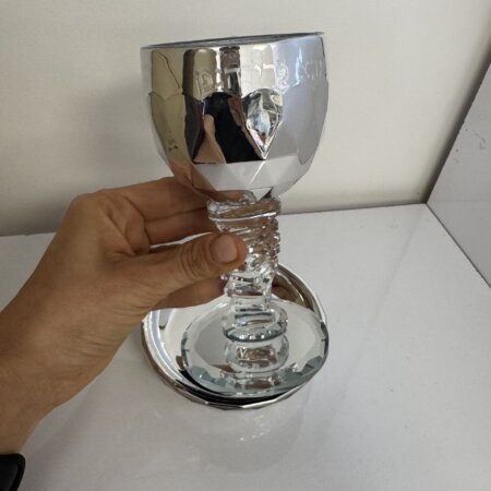 כוס קריסטל כסף ״מעוין״