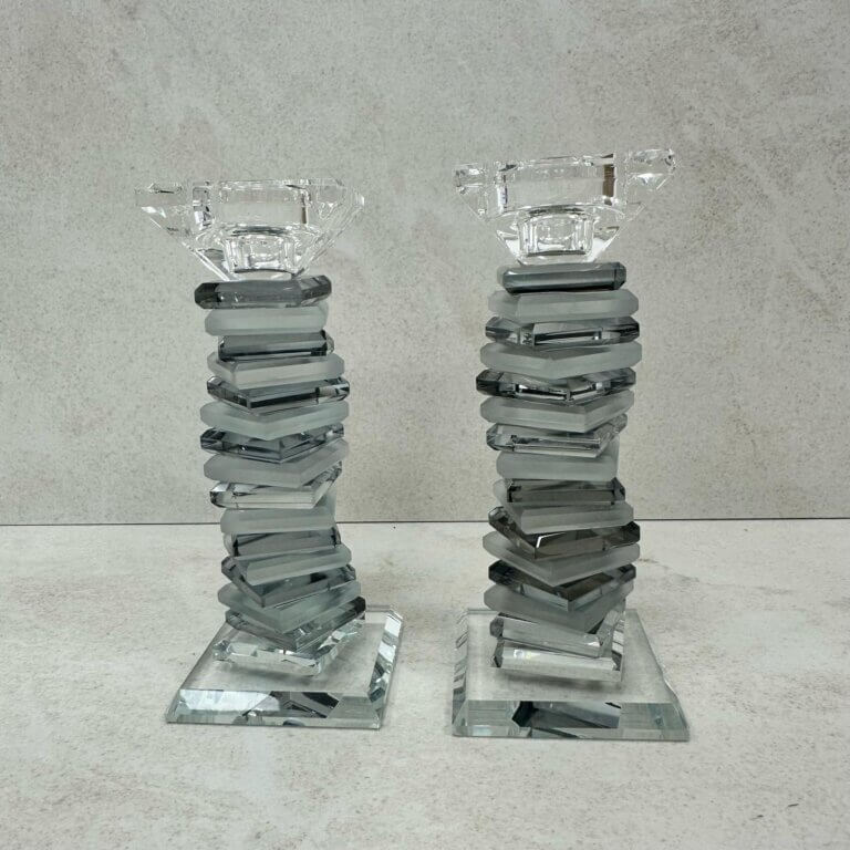 פמוטי קריסטל דגם "חן" שחור פמוטי קריסטל דגם "חן" שחור