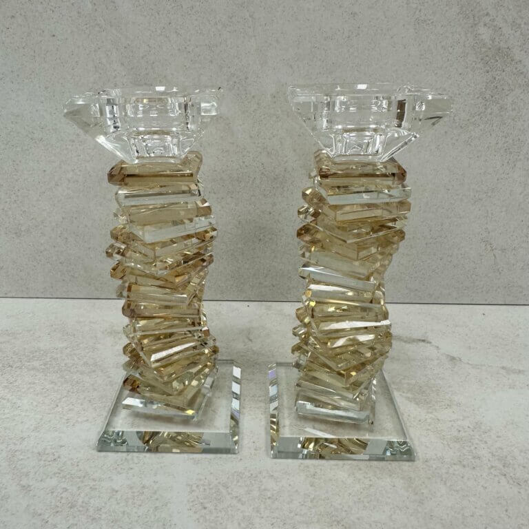 פמוטי קריסטל דגם "חן" זהב פמוטי קריסטל דגם "חן" זהב