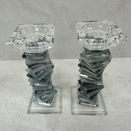 פמוטי קריסטל דגם "חן" שחור