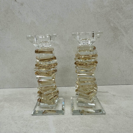 פמוטי קריסטל דגם "חן" זהב