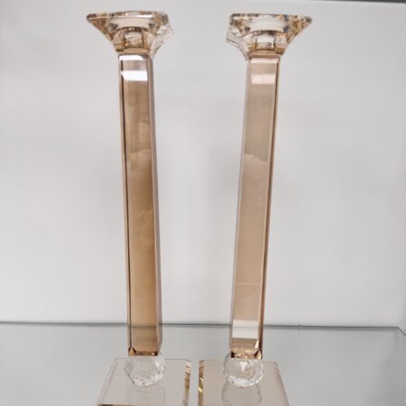 פמוטי קריסטל מוזהב 34 ס"מ