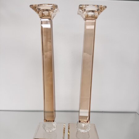 פמוטי קריסטל מוזהב 34 ס"מ