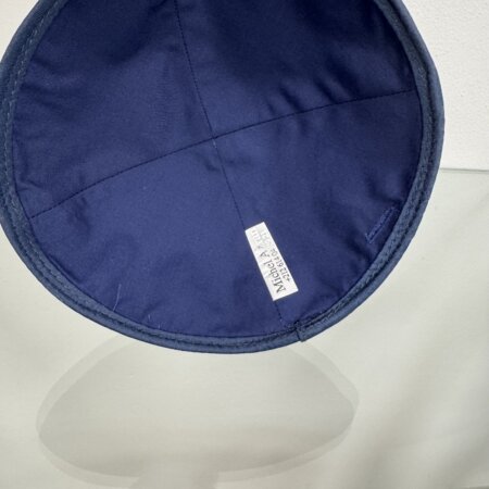 כיפה קטיפה מרוקאית  18 ס"מ הבבא סלי כחולה