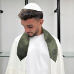 טלית צמר Premium דגם "האש שלי" Green טלית צמר Premium דגם "האש שלי" Green