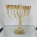 חנוכייה דגם ״עץ החיים״ מוזהבת