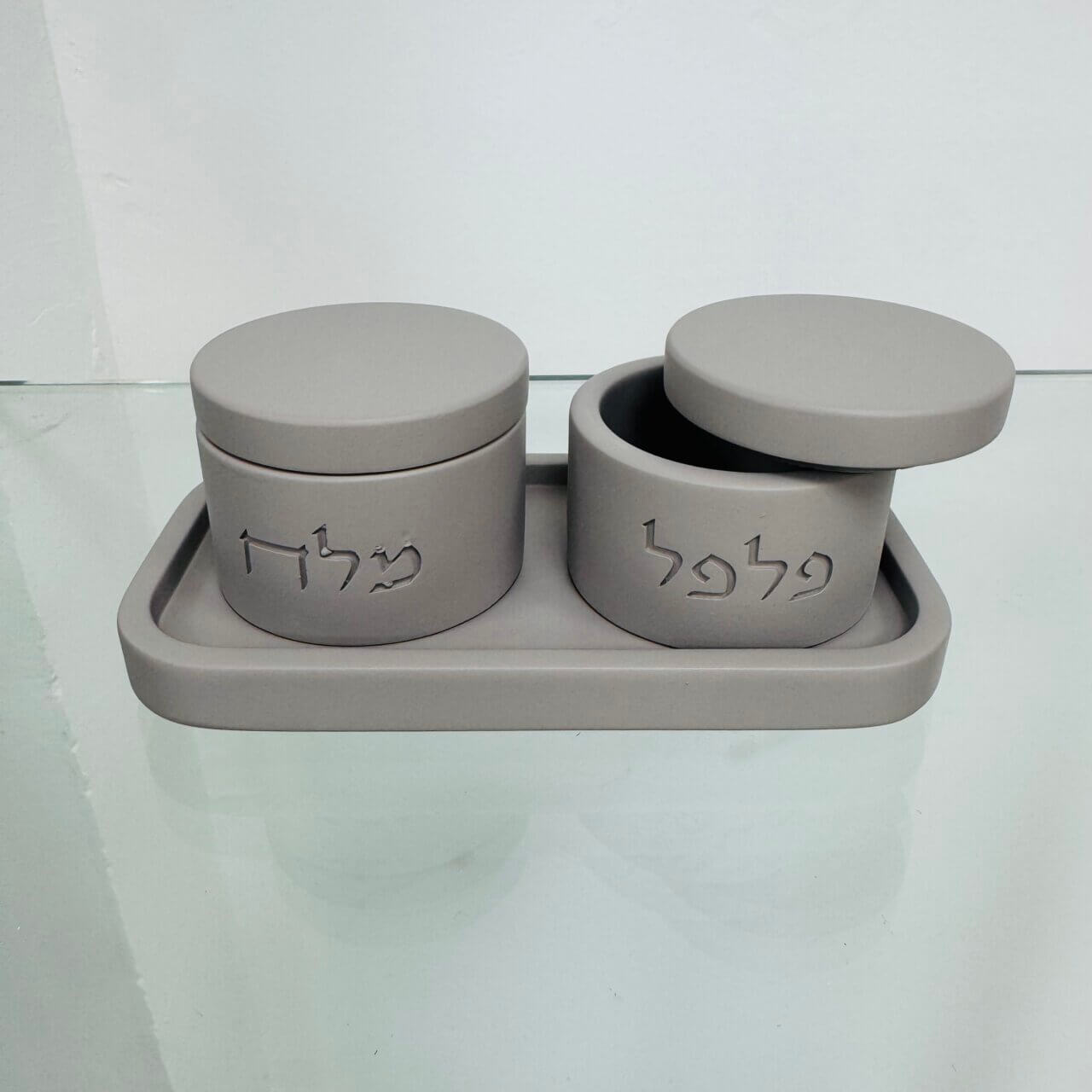 סט בטון- מלח פלפל אפור