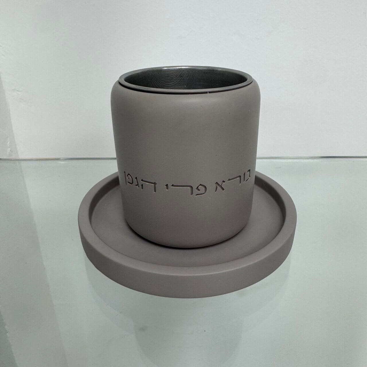 כוס קידוש בטון אפור