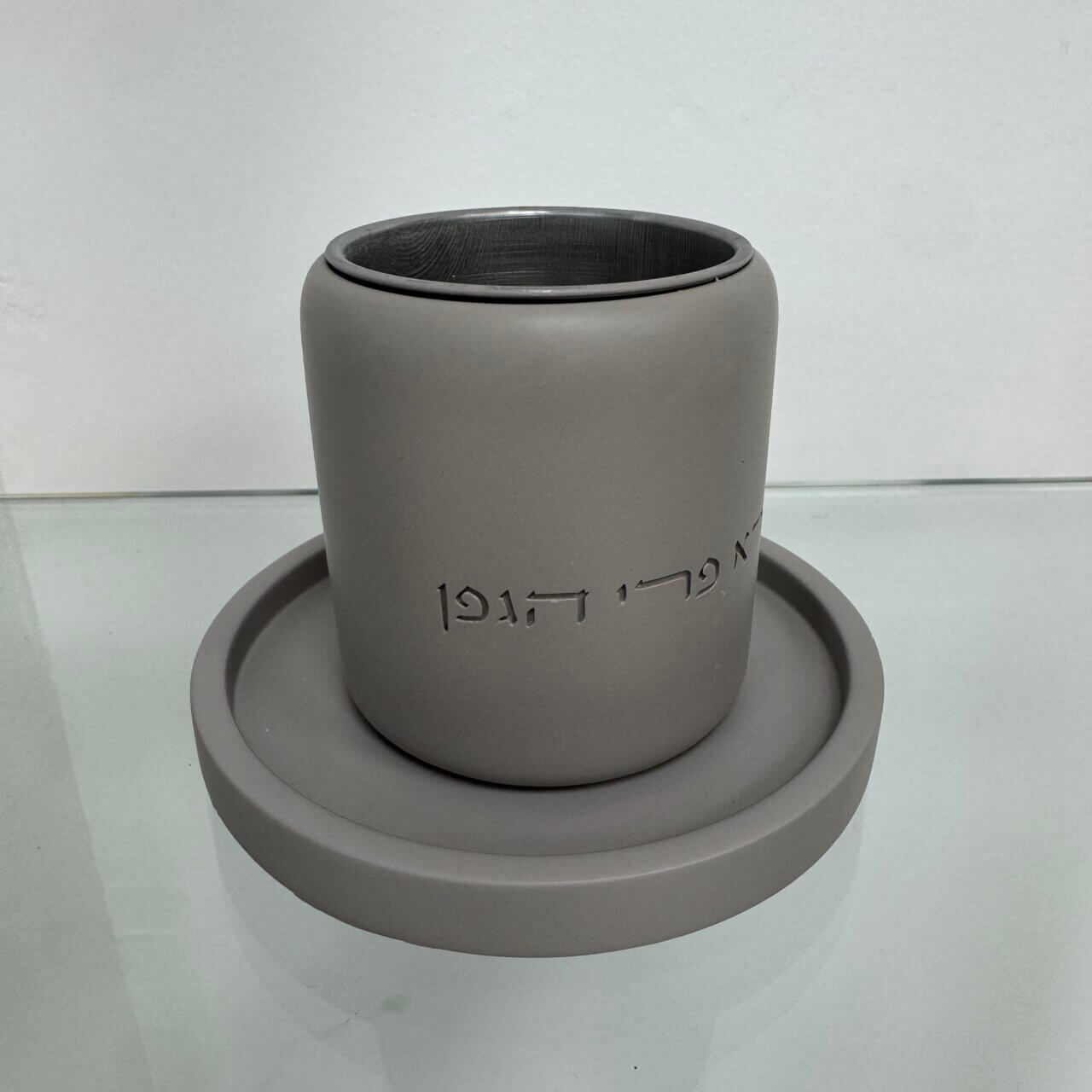 כוס קידוש בטון אפור