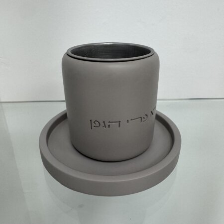 כוס קידוש בטון אפור