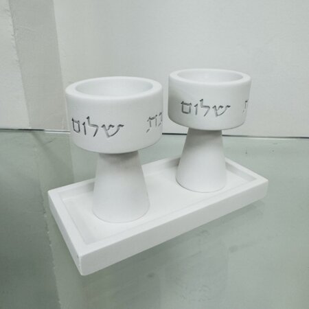 פמוטים בשילוב מגש "לבן"