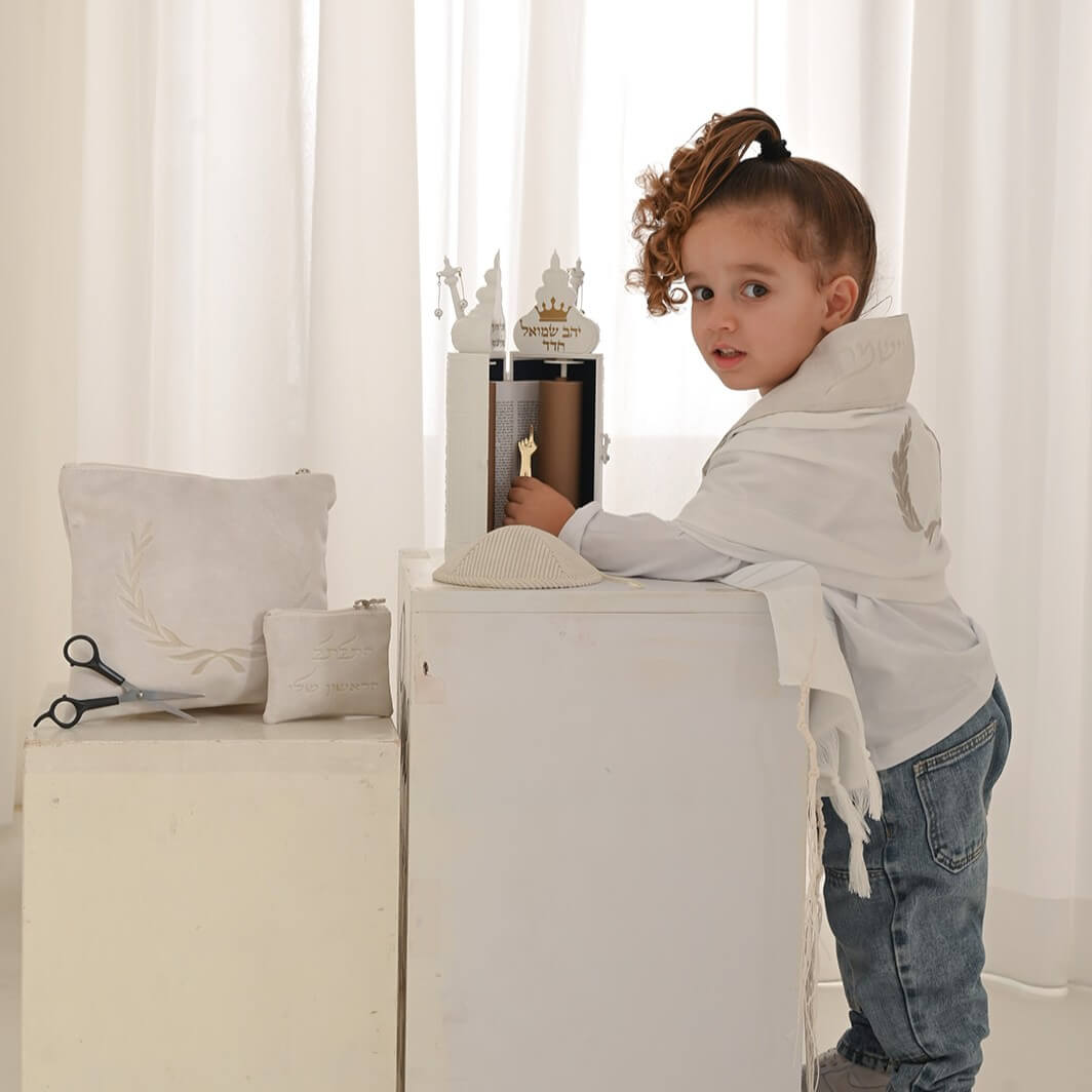 סט חאלקה פרימיום דגם כנפיים - חיתוך לייזר אפור אבן