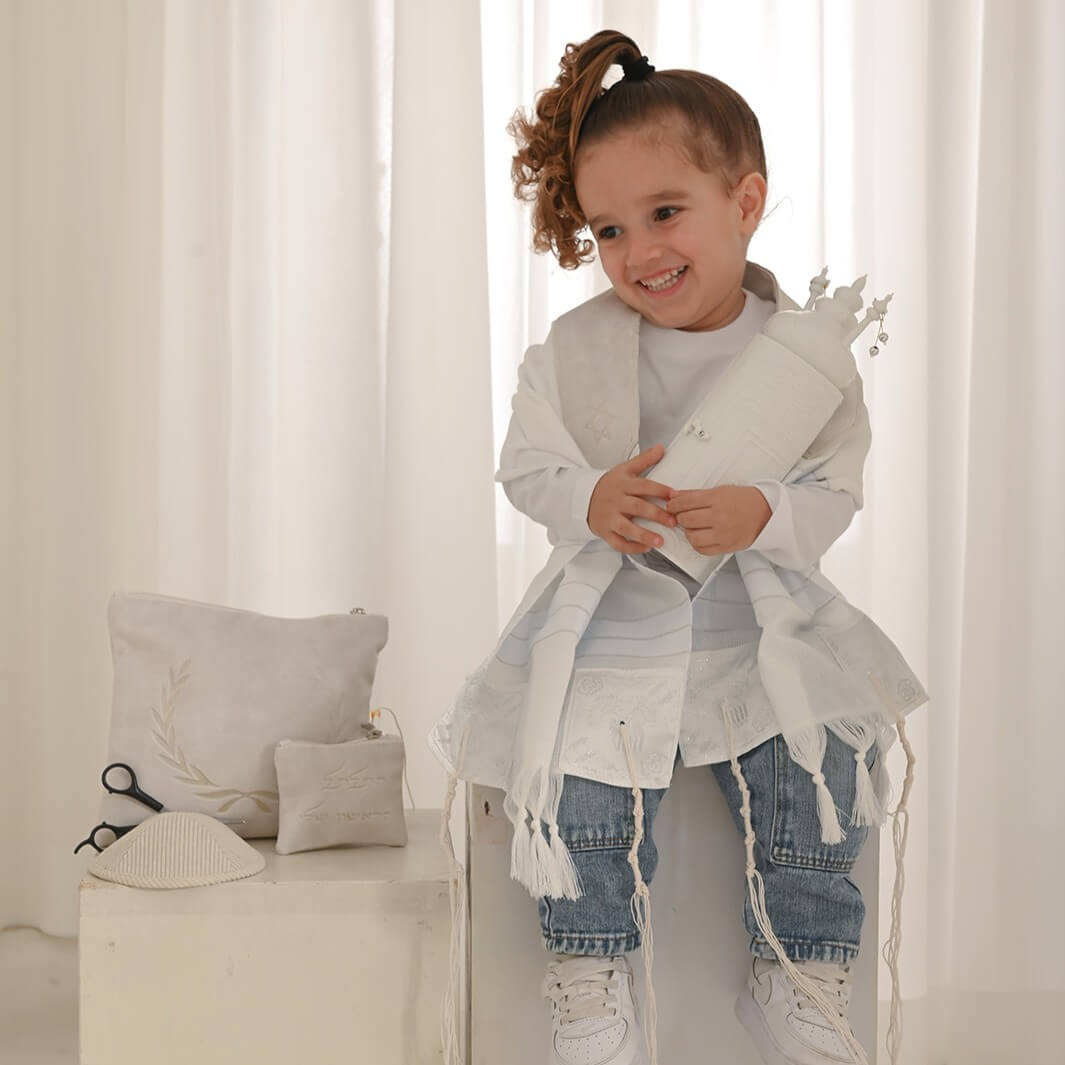 סט חאלקה פרימיום דגם כנפיים - חיתוך לייזר אפור אבן