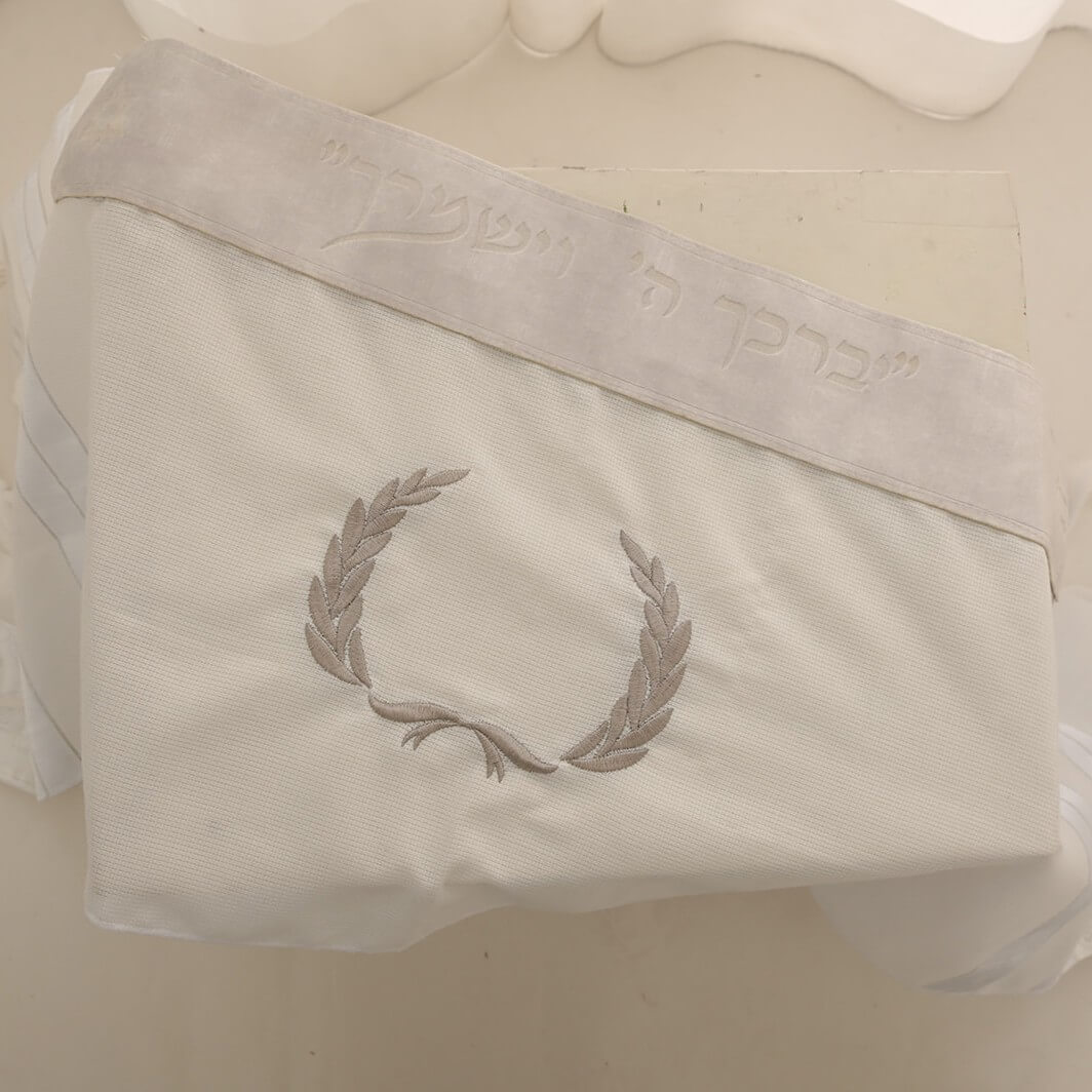 סט חאלקה דגם כנפיים חיתוך לייזר צבע אפור אבן