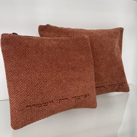 כיסויים לטלית ולתפילין מבד דגם "ישמח ישראל" כתום