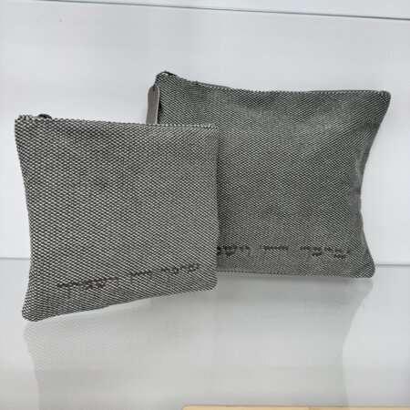 כיסויים לטלית ולתפילין מבד דגם "ישמח ישראל" אפור עכבר כיסויים לטלית ולתפילין מבד דגם "ישמח ישראל" אפור עכבר