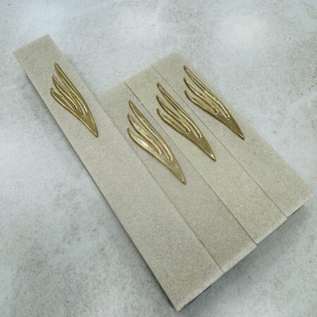 מארז בתי מזוזות בטון בצבע בז 1+3 ש בצבע זהב