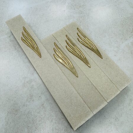 מארז בתי מזוזות בטון בצבע בז 1+3 ש בצבע זהב