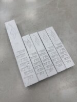 מארז בתי מזוזות בטון בצבע לבן שבור 1+4 | "ברכות"
