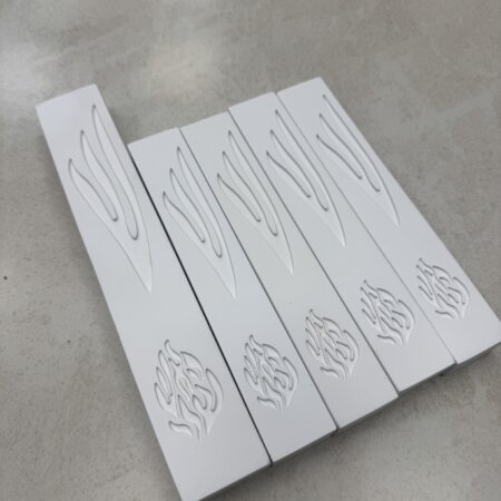 מארז בתי מזוזות בטון בצבע לבן אבן 1+4 | "האש שלי"