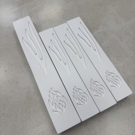 מארז בתי מזוזות בטון בצבע לבן 1+3 | "האש שלי"