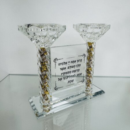 מעמד פמוטים דגם "עידן" זהב מעמד פמוטים דגם "עידן" זהב