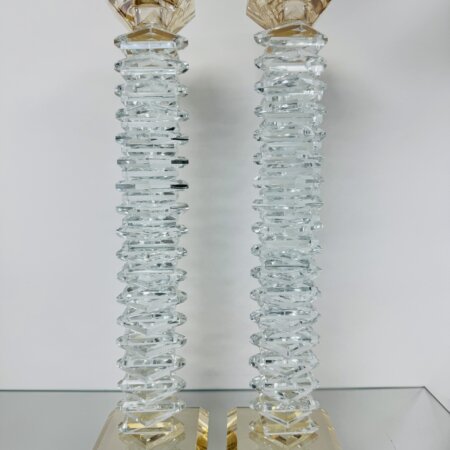 פמוטים מרשימים דגם "שלמה המלך" שקוף