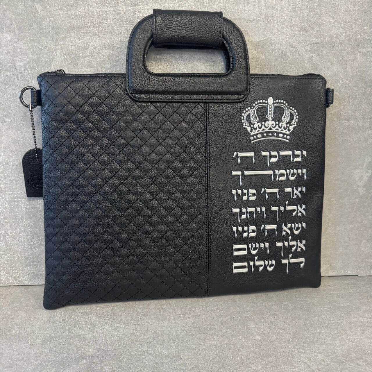 סט תיקים לטלית ולתפילין דגם "פורת" יברכך שחור