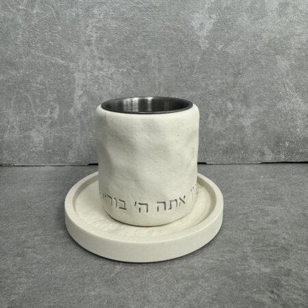 כוס קידוש בטון שמנת קלאסי