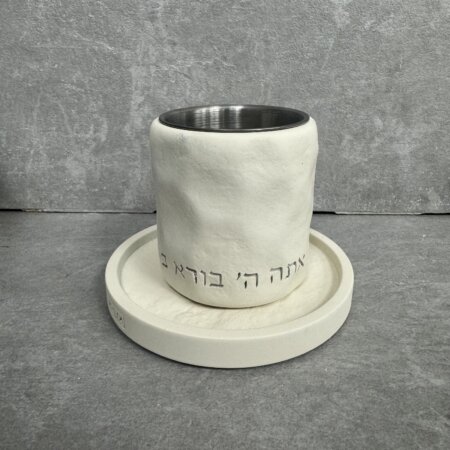 כוס קידוש בטון שמנת קלאסי